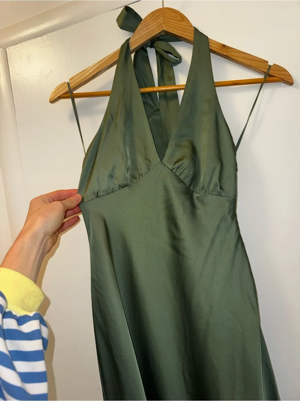 The A&F Julia Slip Halter Maxi Dress